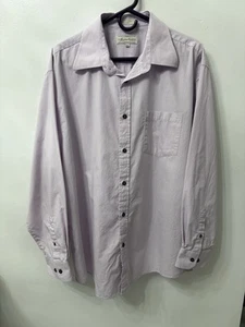 Men's Purple Button Up Long Sleeve Shirt  Striped size XL Eighty Eight Cotton - Picture 1 of 12