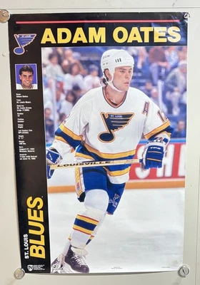 Póster vintage de Adam Oates NHL 1991 forma decente tiene tachuela en la parte posterior Foto 1 de 4