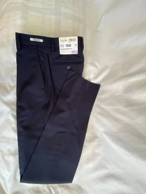 Novo com etiquetas $140 Vestido JOS A BANK 1905 Calça Lã Ajuste Personalizado Sem Bainha Masculino Azul 31R - Imagem 1 de 4