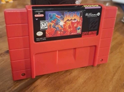 Doom Super Nintendo SNES Cart Only, Tested Authentic Excellent Condition  - Image 1 of 2