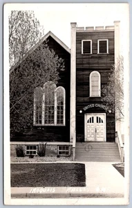 Postal K37/Iroquois Falls Ontario Canadá RPPC c1940 United Church 23 - Imagen 1 de 4