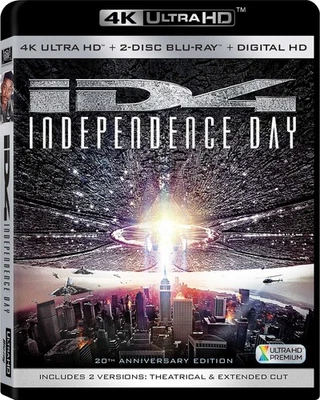 Independence Day (20th Anniversary Edition) (4K UHD / Blu-ray + DVD) NEW - Image 1 of 3