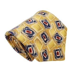 Robert Talbott Necktie Gold Geometric Pattern Best of Class Collection - Picture 1 of 5