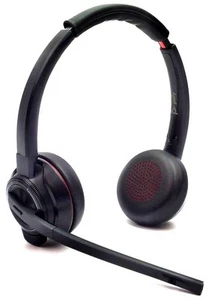 Poly Savi 8220 Headset Wireless Bluetooth DECT Cradle 85T31AA#ABA with Mic - Zdjęcie 1 z 8