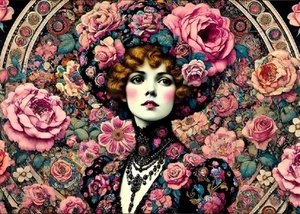 QPuzzles 1000 Piece Jigsaw Puzzle - Audrey's Hatbox - Vintage Flower Power - Picture 1 of 1