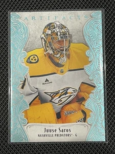 Juuse Saros - 2025-26 Upper Deck Artifacts #142 Metallic Blue /40 - Predators - Picture 1 of 2