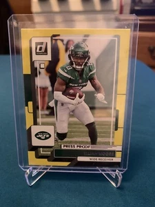 Elijah Moore 2022 Donruss Press Proof Yellow #140 Jets⚾️⚾️⚾️⚾️ - Picture 1 of 2