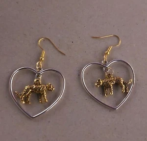 Leopard Heart Earrings - Picture 1 of 1