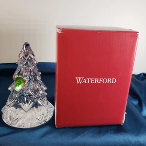 Statuina scultura albero di Natale in cristallo Waterford con scatola 10 cm - Foto 1 di 10