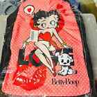 Betty Boop Live dog lips red black white book bag backpack fan school luggage