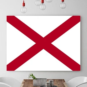 ALABAMA Art Print Flag Design United States Office Home Wall Decor Poster/Canvas - Picture 1 of 3