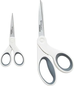 Westcott 5" Micro-Tip & 8" Bent Craft Scissors Titanium-Bonded Blades, 2 Pack - Picture 1 of 12