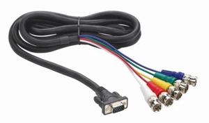 Cable monitor video 1x D-SUB ( VGA DB15 HDD15 ) Male / 5x BNC Male 3m. THOMSON - Zdjęcie 1 z 3