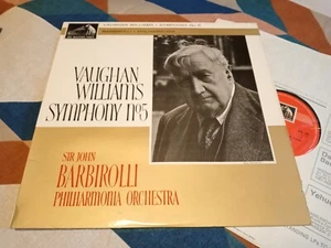 VAUGHAN WILLIAMS - SYMPHONY No.5 - BARBIROLLI - PHILHARMONIA - UK LP - Picture 1 of 12