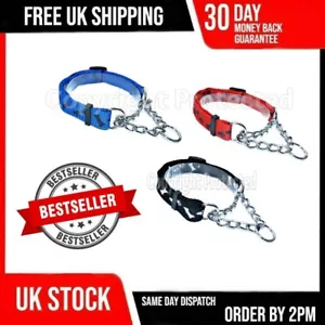 FORTE COLLARE PER CANI REGOLABILE SEMI SOFFOCAMENTO CATENA CHOKER NYLON ADDESTRATORE ADDESTRAMENTO - Foto 1 di 4