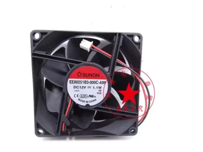 1PC SUNON EE80251B3-000C-A99 8025 8CM 12V 1.1W Switch Cooling Fan - Image 1 of 4