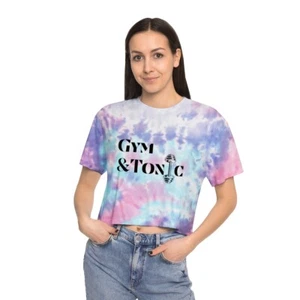 Gym and Tonic Crop Top Women's Tie-Dye Crop Tee - Picture 1 of 10
