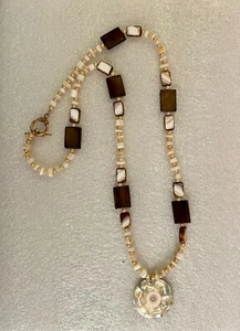 Custom Necklace by Mountainsong Designs® -Ocean Shell w/Gold-filled Toggle Clasp - Picture 1 of 3