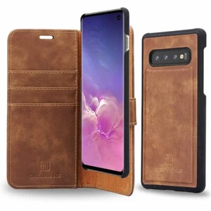 Flip Leather Magnetic Back Removable Wallet Case Cover For Samsung /Apple iPhone - Picture 1 of 10