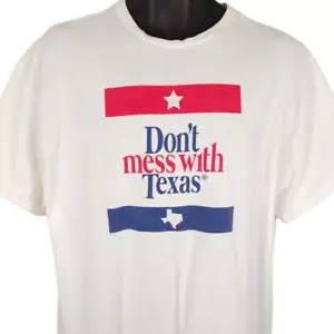 Dont Mess With Texas T Shirt Mens Size XL White Travel Destination Souvenir Tee - Picture 1 of 6