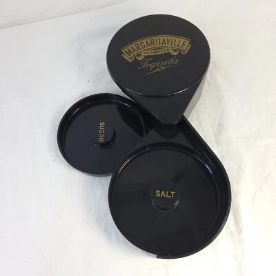 Margaritaville 3 Camadas Aparador de Vidro Margarita Suco de Limão Sal Açúcar Bar Ware - Imagem 1 de 4