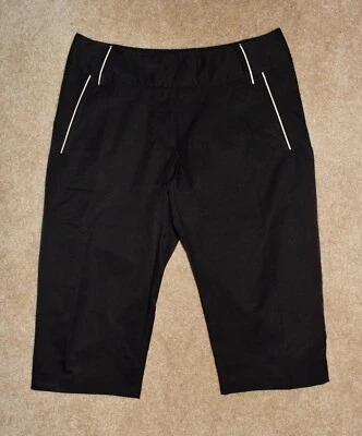 New Womens Adidas Golf WCC Capri Pants Sz 4 Black White Climalite - Image 1 of 3