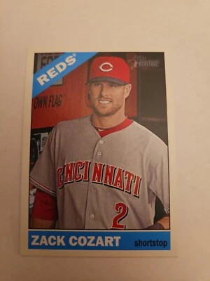 2015 Topps Heritage Baseball Card Zack Cozart 370 - Image 1 of 2