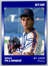 1989 Star #23 Dale Plummer SIGNED   St. Lucie Mets