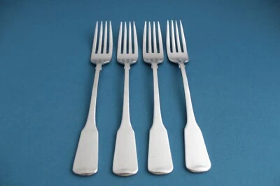 4 Dinner Forks Oneida AMERICAN COLONIAL CUBE Satin Stainless 7 1/4" - Image 1 of 4