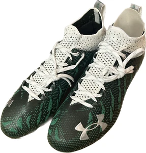 New Under Armour UA Spotlight Lux MC 3022654-300 Cleats Green / White - Picture 1 of 6