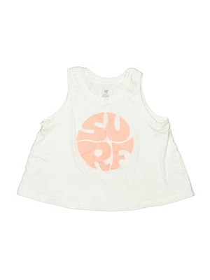 Gap Kids Girls Ivory Sleeveless T-Shirt 6 - Image 1 of 2