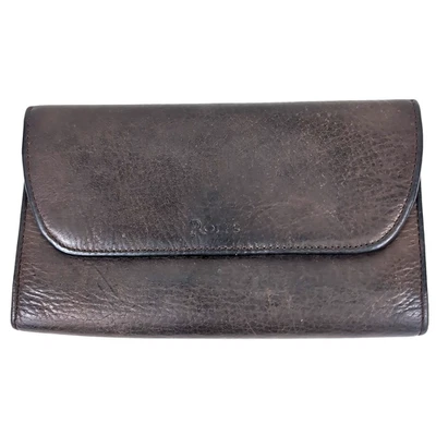 Vintage ROLFS Feminino Couro Marrom Carteira Troca Bolsa e Inserção de talão de cheques BOM - Imagem 1 de 4