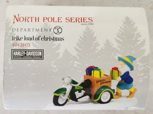 Department 56 North Pole Harley Davidson Trike Load of Christmas #4042403 New - Picture 1 of 5