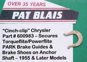 Torqueflite 727 PARKING Brake Shoe Anchor Shaft “Cinch-Clip” 1955+ - NOS – OEM  - Bild 1 von 1