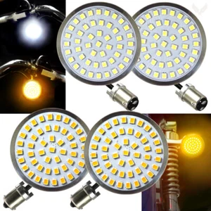 Eagle Lights 2" Harley HD LED Turn Signals Front White DRL 1157 Rear 1156 Amber - Picture 1 of 10