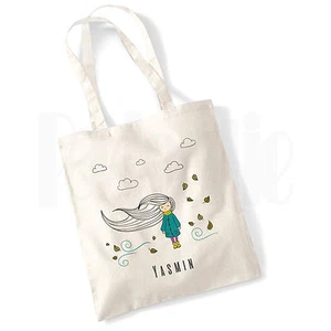 Personalised 'Autumn GirlI' Canvas Tote Bag GIFT FOR GIRLS LADIES WOMEN - Picture 1 of 1