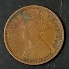 1890 BRITISH INDIA QUEEN VICTORIA 1/2 PICE COIN