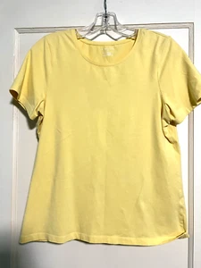 Coldwater Creek Womens Yellow Short Sleeve Crew Neck Pullover T Shirt SizeS(J574 - Picture 1 of 9