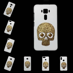 For ASUS Zenfone 3 Max 4 Pro 2 Laser Go Selfie 3D Skull Rivet Back Hard Case - Picture 1 of 7