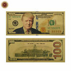 100 Dollari Banconota In Oro Realizzata In Pura Foglia D'oro 24 Kt Donal Trump