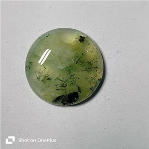 Pietra Prehnite Verde Naturale Prehnite Cabochon Pietra Preziosa Sciolta 46 Cts. ME-10968 - Foto 1 di 3