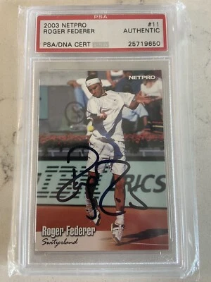 2003 Roger Federer Netpro #11 PSA/DNA Auto Authentic - Image 1 of 2