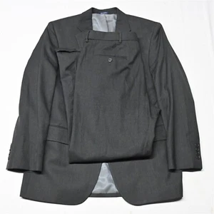 Saddlebred 42R 36x30 Charcoal Gray Career Office Mens Sports Jacket Pants Suit - Picture 1 of 12