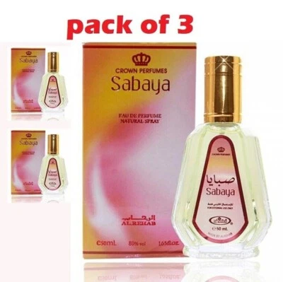 Sabaya 50ml (Pack of 3) EDP Spray Al Rehab Crown Perfumes Spray