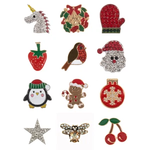 Trimits Xmas Diamante Buttons Sparkle knitwear Clothing Scrapbooking Sewing Card - Picture 1 of 14
