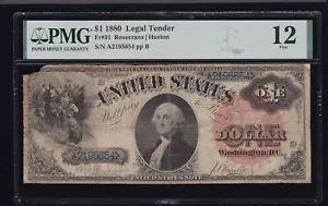 US $1 1880 Washington Legal Tender Note FR 31 PMG 12 Fine (654) - Picture 1 of 2