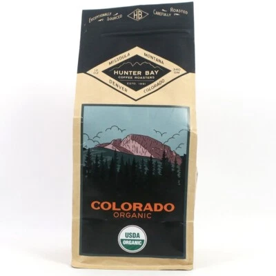Hunter Bay, Colorado orgánico, grano de café, 12 oz, tostado medio, BB:12/24 Foto 1 de 4