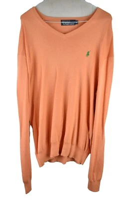 RALPH LAUREN Polo Orange Knitwear Jumper size M Womens Pima Cotton Pullover - Image 1 of 4