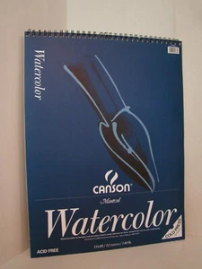 Papel de acuarela Canson Montval 12 hojas 15x20 140 lb prensado en frío, Francia - Imagen 1 de 8