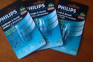 Lot of THREE(3) - Philips Low Voltage Capsules - Lv Capsule - 50W 12V T4 Cl 1BC